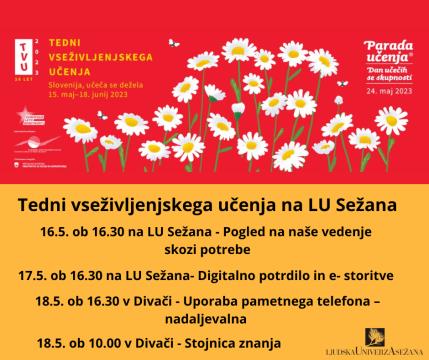 Tedni vseživljenjskega učenja na LU Sežana FB